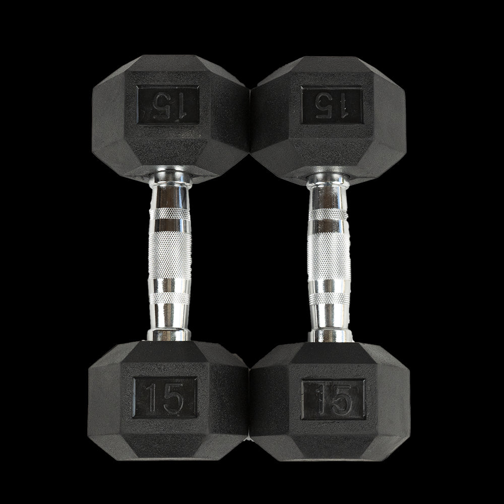 Rubber Hex Dumbbell Set 5 50 lbs. Flaman Fitness Commercial