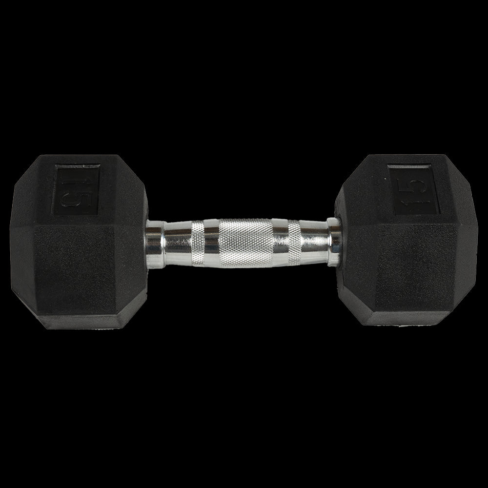 Rubber Hex Dumbbell Set 5 50 lbs. Flaman Fitness Commercial